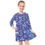 Patterns, Doodles, Pattern, Colorful Kids  Quarter Sleeve Shirt Dress