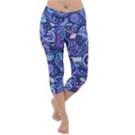 Patterns, Doodles, Pattern, Colorful Lightweight Velour Capri Yoga Leggings