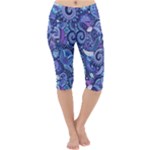 Patterns, Doodles, Pattern, Colorful Lightweight Velour Cropped Yoga Leggings