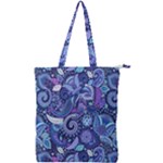 Patterns, Doodles, Pattern, Colorful Double Zip Up Tote Bag