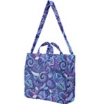 Patterns, Doodles, Pattern, Colorful Square Shoulder Tote Bag