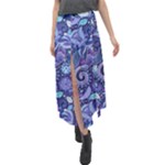 Patterns, Doodles, Pattern, Colorful Velour Split Maxi Skirt