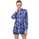 Patterns, Doodles, Pattern, Colorful Long Sleeve Satin Shirt