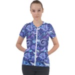 Patterns, Doodles, Pattern, Colorful Short Sleeve Zip Up Jacket