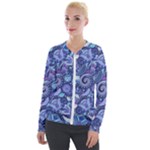 Patterns, Doodles, Pattern, Colorful Velvet Zip Up Jacket