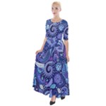 Patterns, Doodles, Pattern, Colorful Half Sleeves Maxi Dress