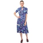 Patterns, Doodles, Pattern, Colorful Keyhole Neckline Chiffon Dress