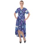 Patterns, Doodles, Pattern, Colorful Front Wrap High Low Dress