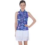 Patterns, Doodles, Pattern, Colorful Women s Sleeveless Polo T-Shirt