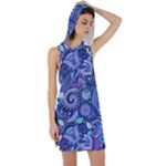 Patterns, Doodles, Pattern, Colorful Racer Back Hoodie Dress