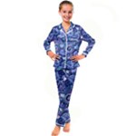 Patterns, Doodles, Pattern, Colorful Kids  Satin Long Sleeve Pajamas Set