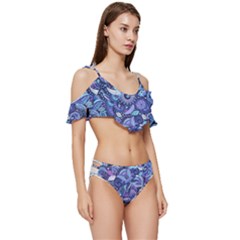 Ruffle Edge Tie Up Bikini Set	 