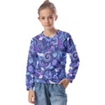 Patterns, Doodles, Pattern, Colorful Kids  Long Sleeve T-Shirt with Frill 