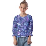 Patterns, Doodles, Pattern, Colorful Kids  Cuff Sleeve Top