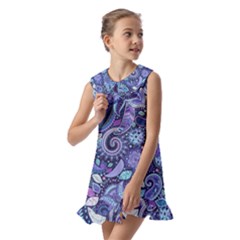 Kids  Pilgrim Collar Ruffle Hem Dress 