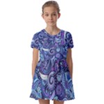 Patterns, Doodles, Pattern, Colorful Kids  Short Sleeve Pinafore Style Dress