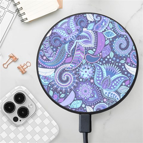 Patterns, Doodles, Pattern, Colorful Wireless Fast Charger(Black) from ArtsNow.com