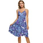 Patterns, Doodles, Pattern, Colorful Sleeveless Tie Front Chiffon Dress