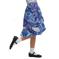 Kids  Ruffle Flared Wrap Midi Skirt 