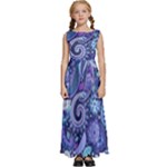 Patterns, Doodles, Pattern, Colorful Kids  Satin Sleeveless Maxi Dress