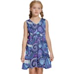 Patterns, Doodles, Pattern, Colorful Kids  Sleeveless Tiered Mini Dress