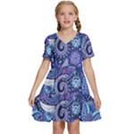 Patterns, Doodles, Pattern, Colorful Kids  Short Sleeve Tiered Mini Dress