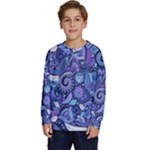 Patterns, Doodles, Pattern, Colorful Kids  Crewneck Sweatshirt