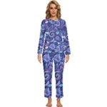 Patterns, Doodles, Pattern, Colorful Womens  Long Sleeve Lightweight Pajamas Set