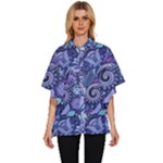 Patterns, Doodles, Pattern, Colorful Women s Batwing Button Up Shirt