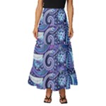 Patterns, Doodles, Pattern, Colorful Tiered Ruffle Maxi Skirt