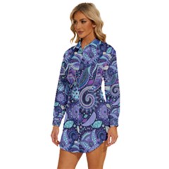 Womens Long Sleeve Shirt Dress 