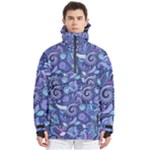 Patterns, Doodles, Pattern, Colorful Men s Pullover Zip Ski and Snowboard Waterproof Breathable Jacket