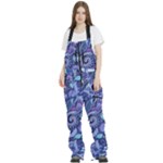 Patterns, Doodles, Pattern, Colorful Women s Front Zip Ski And Snowboard Bib Pants