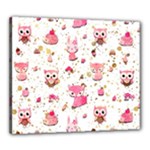 Pink Woodland Animals, Koteto Canvas 24  x 20  (Stretched)