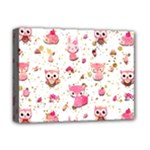 Pink Woodland Animals, Koteto Deluxe Canvas 16  x 12  (Stretched) 