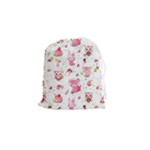 Pink Woodland Animals, Koteto Drawstring Pouch (Small)