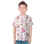 Pink Woodland Animals, Koteto Kids  Cotton T-Shirt