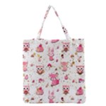 Pink Woodland Animals, Koteto Grocery Tote Bag