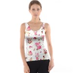 Pink Woodland Animals, Koteto Women s Basic Tank Top