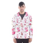 Pink Woodland Animals, Koteto Men s Hooded Windbreaker