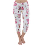 Pink Woodland Animals, Koteto Capri Winter Leggings 