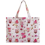 Pink Woodland Animals, Koteto Zipper Mini Tote Bag