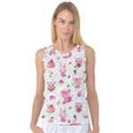 Pink Woodland Animals, Koteto Women s Basketball Tank Top