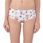 Pink Woodland Animals, Koteto Mid-Waist Bikini Bottoms