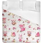 Pink Woodland Animals, Koteto Duvet Cover (King Size)