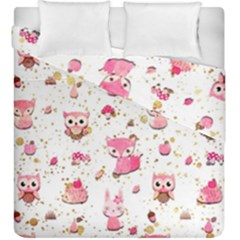 Pink Woodland Animals, Koteto Duvet Cover Double Side (King Size) from ArtsNow.com