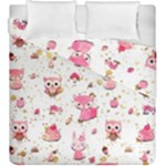 Pink Woodland Animals, Koteto Duvet Cover Double Side (King Size)