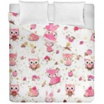 Pink Woodland Animals, Koteto Duvet Cover Double Side (California King Size)