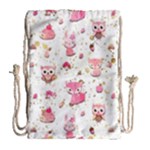 Pink Woodland Animals, Koteto Drawstring Bag (Large)