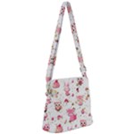 Pink Woodland Animals, Koteto Zipper Messenger Bag